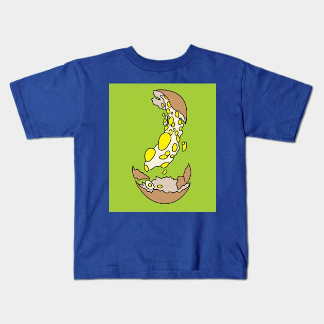 Crazy Eggs Design Kids T-Shirt by flofin